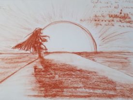 Yago, Untitled 172back, 1997-2003, drawing on paper, 48×33, 172back