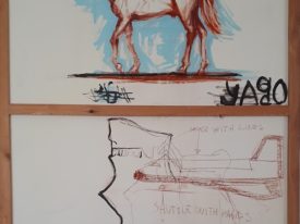 Yago, Untitled 163back, 1997-2003, acrylic on canvas, 100×120, 163back