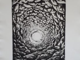 Yago, When the stone broke, 1999, engraving on paper, 50×70, 215